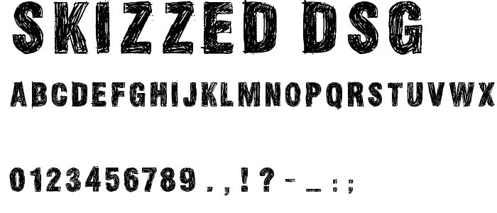 Skizzed DSG font